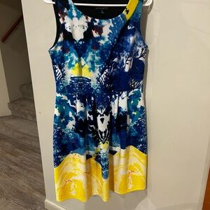 Cynthia Rowley Yellow and Blue Sleeveless Sundress